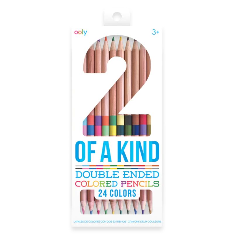 Ooly 2 Of A Kind Double Ended Coloured Pencils - Set of 12